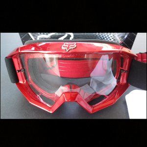 NEW FOX RACING MAIN GOGGLES RED WITH TEAR OFF MOUNTS